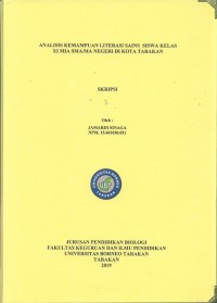 Analisis Kemampuan Literasi Sains Siswa Kelas XI MIA SMA/MA Negeri Di Kota Tarakan