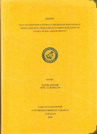 Valuasi Ekonomi Kesediaan Membayar Masyarakat Akibat Kegiatan Pertambangan Batu Bara (Polusi Udara) Di Kecamatan Bunyu