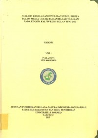 Analisis Kesalahan Penulisan Judul Berita Dalam Media Cetak Harian Radar Tarakan Pada Kolom Kaltim Edisi Bulan Juni 2012