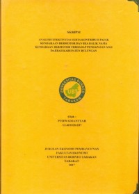 Analisis Efektivitas Serta Kontribusi Pajak Kendaraan Bermotor Dan Bea Balik Nama Kendaraan Bermotor Terhadap Pendapatan Asli Daerah Kabupaten Bulungan