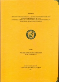 Pengaruh Profitabilitas, Likuiditas Dan Struktur Aset Terhadap Kebijakan Hutang (Studi Pada Perusahaan Industri Barang Konsumsi Yang Terdaftar Di BEI Tahun 2011-2015)