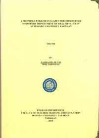 A Proposed English Syllabus For Students Of Midwifery Department Of Health Faculty At Borneo University Tarakan