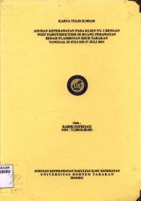 Asuhan Keperawatan Pada Klien Ny. I Dengan Post Parotidektomi Di Ruang Perawatan Bedah Flamboyan RSUD Tarakan Tanggal 25 Juli s/d 27 Juli 2011