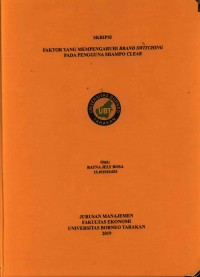 Faktor yang Mempengaruhi Brand Switching Pada Pengguna Shampo Clear