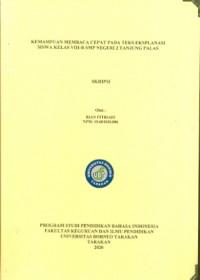 Kemampuan Membaca Cepat pada Teks Eksplanasi Siswa Kelas VIII-B SMP Negeri 2 Tanjung Palas