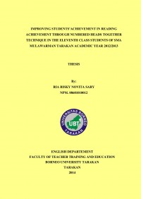 Improving Students’achievement In Reading Achievement Through Numbered Heads Together Technique In The Eleventh Class Students Of SMA Mulawarman Tarakan  Academic Year 2012/2013