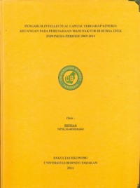 Pengaruh Intellectual Capital Terhadap Kinerja Keuangan Pada Perusahaan Manufaktur Di Bursa Efek Indonesia Periode 2009-2013