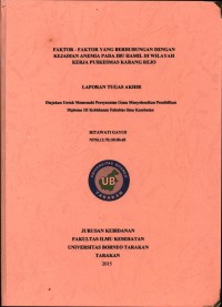 Faktor-Faktor Yang Berhubungan Dengan Kejadian Anemia Pada Ibu Hamil Di Wilayah Kerja Puskesmas Karang Rejo