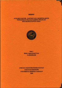 Analisis Faktor - Faktor yang Mempengaruhi Pendapatan Nelayan Jaring Insang Di Kelurahan Pantai Amal