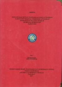 Pengawasan Dewan Perwakilan Rakyat Daerah Kabupaten Malinau Terhadap Anggaran Pendapatan Belanja Daerah Di Bidang Kesehatan Tahun 2015