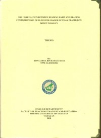 The Correlation Between Reading Habit And Reading Comprehension Of Eleventh Grader Of SMAK Frater Don Bosco Tarakan