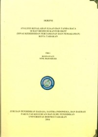 Analisis Kesalahan Ejaan dan Tanda Baca Surat Resmi Di Kantor DKPP (Dinas Kebersihan Pertamanan Dan Pemakaman) Kota Tarakan