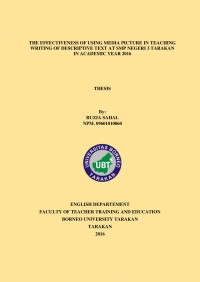 The Effectiveness Of Using Media Picture In Teaching Writing Of Descriptive Text At SMP Negeri 3 Tarakan In Academic Year 2016
