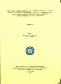 Pengaruh Model Pembelajaran Poe (Predict-Observe-Explain) Dengan Permainan Monopoli Jurnal Terhadap Hasil Belajar Siswa Pada Materi  Sistem Ekskresi Kelas VIII  SMP Negeri 2 Tarakan