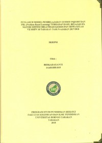 Pengaruh Model Pembelajaran Guided Inquiry Dan PBL (Problem Based Learning) Terhadap Hasil Belajar IPA Materi Sistem Organisasi Kehidupan Siswa Kelas VII SMPN 10 Tarakan Tahun Ajaran 2017/2018