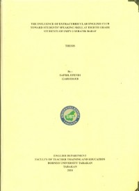 The Influence Of Extracurricular English Club Toward Students’ Speaking Skill At Eighth Grade Students Of SMPN 2 Sebatik Barat