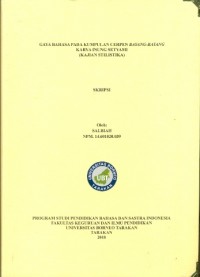 Gaya Bahasa Pada Kumpulan Cerpen Bayang-Bayang Karya Inung Setyami (Kajian Stilistika)