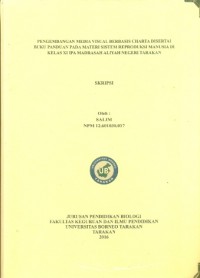 Pengembangan Media Visual Berbasis Charta Disertai Buku Panduan Pada Materi Sistem Reproduksi Manusia Di Kelas XI IPA Madrasah Aliyah Negeri Tarakan