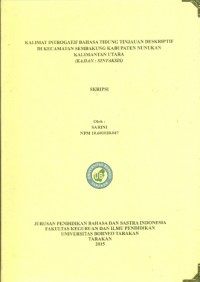 Kalimat Interogatif Bahasa Tidung Tinjauan Deskriptif  Di Kecamatan Sembakung Kabupaten Nunukan Kalimantan Utara ( Kajian : Sintaksis )