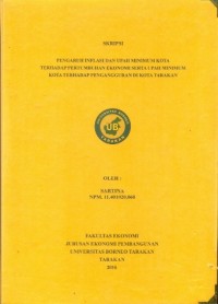 Pengaruh Inflasi Dan Upah Minimum Kota Terhadap Pertumbuhan Ekonomi Serta Upah Minimum Kota Terhadap Pengangguran Di Kota Tarakan