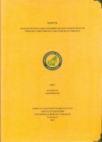 Analisis Pengeluaran Pemerintah Pada Infrastruktur Terhadap Pertumbuhan Ekonomi Di Kota Tarakan