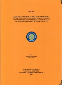 Penerapan Metode Exponential Smoothing Winter’s dan Economic Order Quantity Sebagai Upaya Pengendalian Persediaan Bahan Baku pada Barokah Bakery Di Kota Tarakan