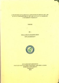 A Proposed English Syllabus For Students Of Law Science Department Of Law Faculty At Borneo University Tarakan