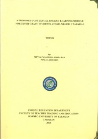 A Proposed Contextual English Learning Module  For Tenth Grade Students At SMA Negeri 1 Tarakan