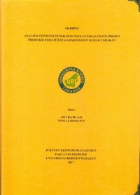 Analisis Efisiensi Penerapan Tata Letak (Layout) Proses Produksi Pada Surat Kabar Harian Radar Tarakan