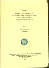 Konflik Batin Tokoh Utama Dalam Novel Surat Kecil Untuk Tuhan Karya Agnes Davonar (Kajian Psikologi Sastra)