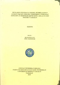 Pengaruh Penerapan Model Pembelajaran Guided Inquiry (Inkuiri Terbimbing) terhadap Kemampuan Berpikir Kritis Siswa Kelas IX SMP Negeri 5 Tarakan