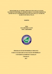 Pengembangan Modul Biologi SMA Kelas X Pada Materi Invertebrata Berdasarkan Analisis Struktur Komunitas Gastropoda Di Kawasan Pulau Tundung Kabupaten Bulungan
