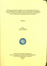 Pengaruh Model Pembelajaran Kooperatif Make A Match Berbantuan Media Teka-Teki Silang (Crossword Puzzle) Terhadap Motivasi Dan Hasil Belajar Siswa Kelas VIII SMP Muhammadiyah 2 Tarakan