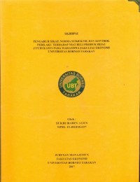 Pengaruh Sikap, Norma Subjektif, Dan Kontrol Perilaku Terhadap Niat Beli Produk Hijau (Studi Kasus Pada Mahasiswa Fakultas Ekonomi Universitas Borneo Tarakan)