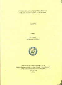 Analisis Vegetasi Nepenthes Di Hutan Padat Karya Krayan Kab. Nunukan