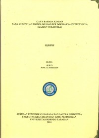 Gaya Bahasa Kiasan Pada Kumpulan Monolog Dar Der Dor Karya Putu Wijaya (Kajian Stilistika)