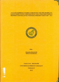Analisis Perbedaan Harga Saham dan Volume Pembelian Saham Sebelum dan Sesudah Right Issue Pada Perusahaan Properti Di Bursa Efek Indonesia Periode Tahun 2007-2012