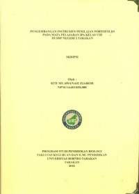 Pengembangan Instrumen Penilaian Portofolio Pada Mata Pelajaran IPA Kelas VIII Di SMP Negeri 2 Tarakan