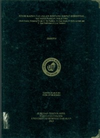 Studi Kapasitas Jalan Simpang Empat Bersinyal Menggunakan MKJI 1997 (Studi Kasus : Simpang Empat Jl. Yos Sudarso, Jl Gaja Mada, Jl Mulawarman Dan Jl Jend Sudirman Di Kota Tarakan)