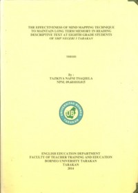 The Effectiveness Of Mind Mapping Technique To Maintain Long Term Memory In Reading Descriptive Text At Eighth Grade Students Of SMP Negeri 3 Tarakan