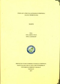Perilaku Afiks Dalam Bahasa Indonesia (Kajian Morfologi)