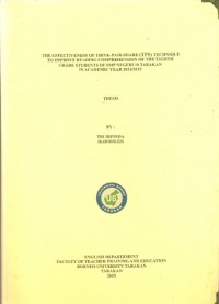 The Effectiveness Of Think-Pair-Share (TPS) Technique To Improve Reading Comprehension Of The Eighth Grade Students Of SMP Negeri 10 Tarakan In Academic Year 2014/2015