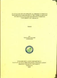 An Analysis Of Grammatical Errors In Writing Descriptive Paragraph At The Third Semester Students In English Department Borneo University Of Tarakan