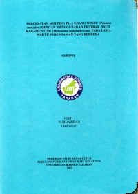 Percepatan Molting PL-2 Udang Windu (Penaeus monodon) Dengan Menggunakan Ekstrak Daun Karamunting (Melastoma malabathricum) Pada Lama Waktu Perendaman Yang Berbeda