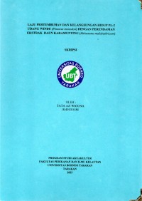 Laju Pertumbuhan Dan Kelangsungan Hidup PL-2 Udang Windu (Penaeus monodon) Dengan Perendaman Ekstrak Daun Karamunting (Melastoma malabathricum)
