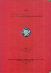 Akibat Hukum Penyelesesian Perkara Pidana Umum Dengan Metode Restorative Justice Di Polres Tarakan
