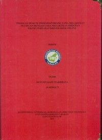 Tinjauan Hukum Terhadap Orang Yang Melakukan Penipuan Dengan Cara Melalukan Orderan Fiktif Terhadap Driver Ojek Online