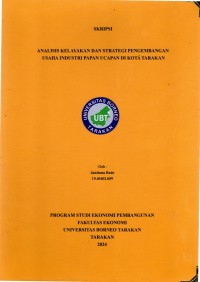 Analisis Kelayakan Dan Strategi Pengembangan Usaha Industri Papan Ucapan Di Kota Tarakan