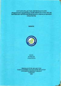Uji Tantang pH Pada Benih Ikan Patin (Pangasianodon hypopthalmus) Dari Indukan Yang Telah Diperbaiki Sistem Reproduksinya Dengan Konsep Epigenetik