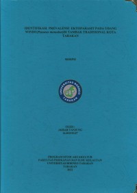 Identifikasi Prevalensi Ektoparasit Pada Udang Windu (Penaeus monodon) Di Tambak Tradisional Kota Tarakan